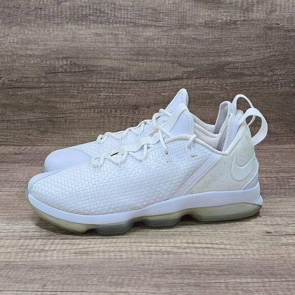 Nike Lebron XIV 14 Low Men's Size 11 White Basketball Sneakers (878636-101) - Picture 3 of 9